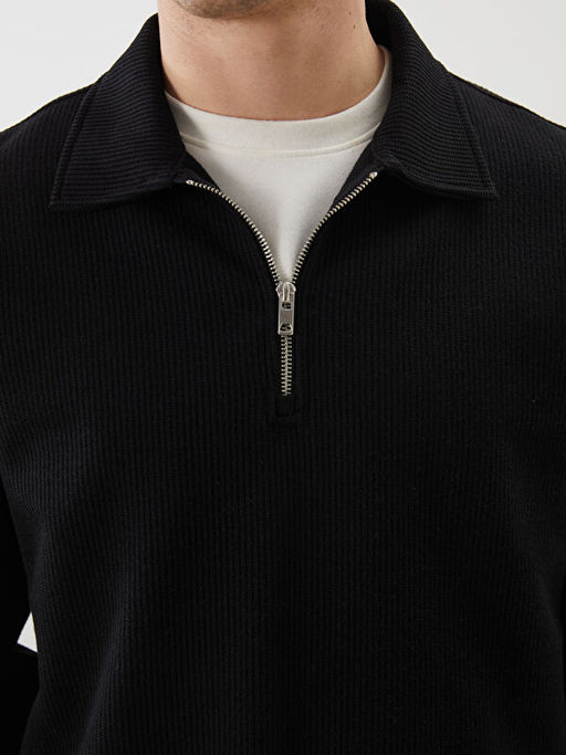 Polo Yaka Erkek Sweatshirt