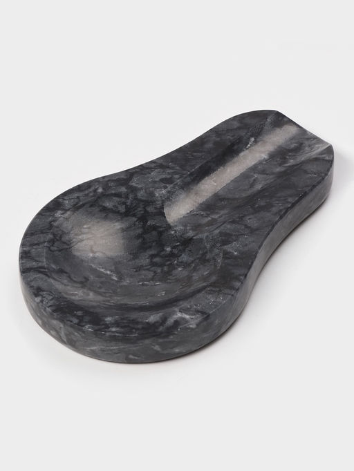 Подставка под ложку Magistro Marble, мрамор, 16.5×10×1.8 см, чёрная