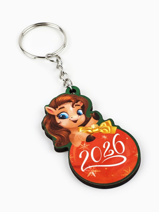 Цена за 6 шт. Брелок новогодний, МИКС