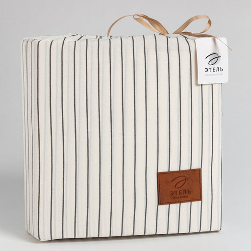 Постельное бельё Этель 2 сп White stripes 180х210 см,220х240 см,50х70-2шт, 100% жатый хлопок, 140 гр/м2  фото 6