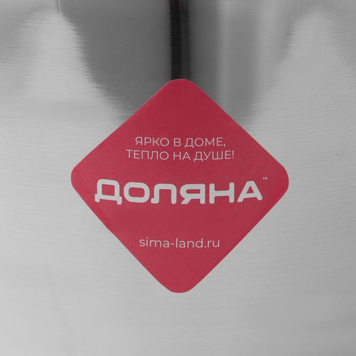 Ведро для льда Доляна, 4.5 л, 20.5×20.5 см, нержавеющая сталь, хромированное