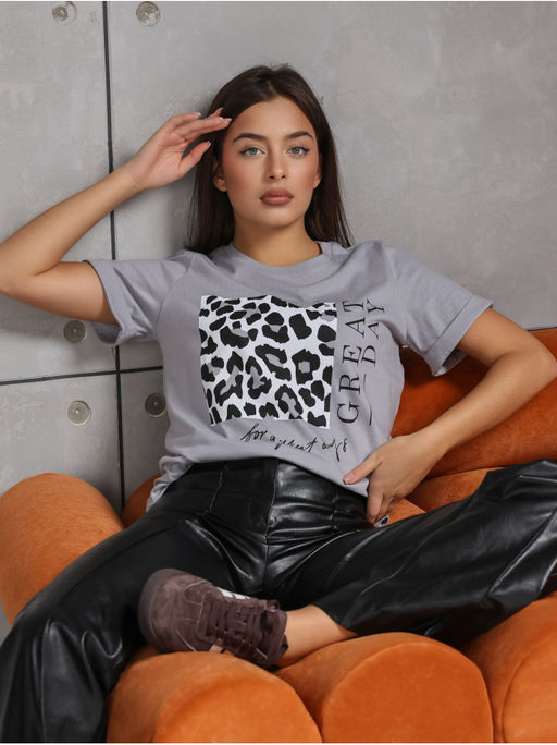 Футболка "Лео" серый