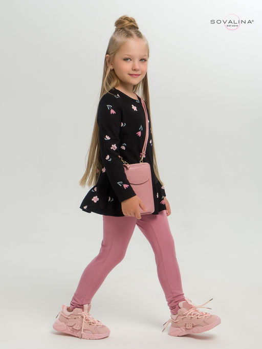 Костюм Алиса тюльпаны на черном-сухая роза - Sovalina фото 27