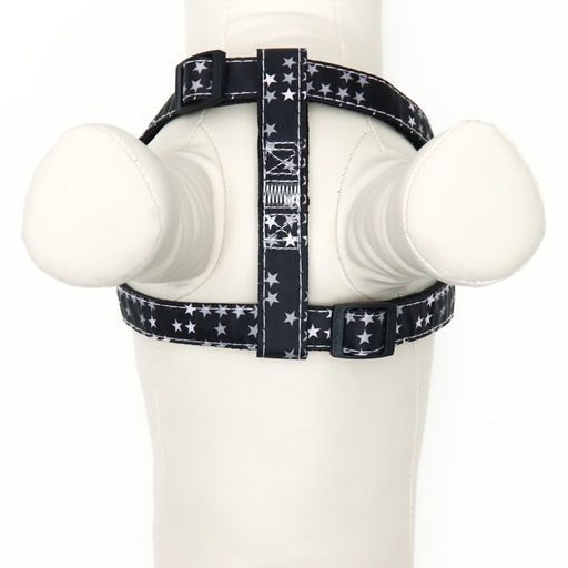 Комплект амуниции двухслойный, размер L, поводок 120 х 2 см, ОШ 31-45, ОГ 35-52 см, звёзды - Пижон фото 8