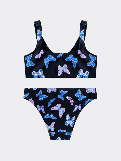 Раздельный купальник с принтом бабочек для девочек - Mark formelle фото 2