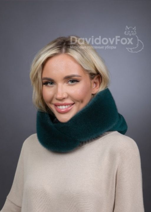 Платок Трикотаж Норка Изумруд - Davidovfox фото 3