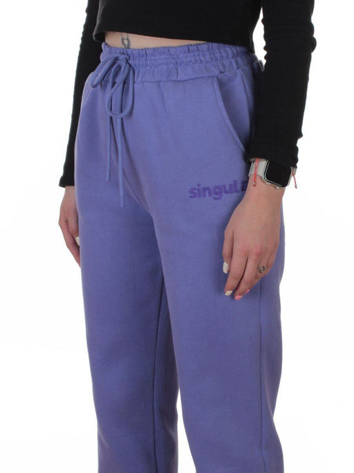 2623 LILAC Штаны утепленные спортивные женские (85% хлопок, 10% полиэстер, 5% спандекс)