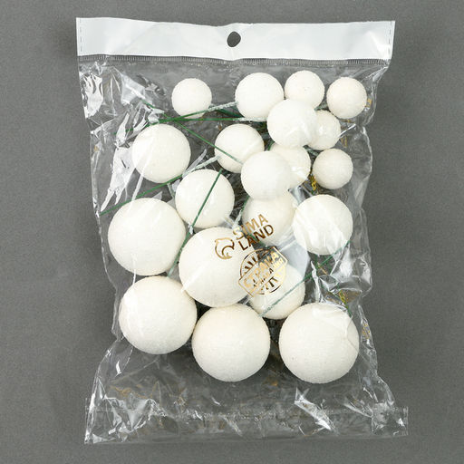 Топпер для торта «Бусины», набор 20 шт., белый