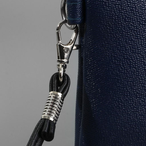 Ручка-шнурок для сумки, с карабинами, 120×0.6 см, чёрная