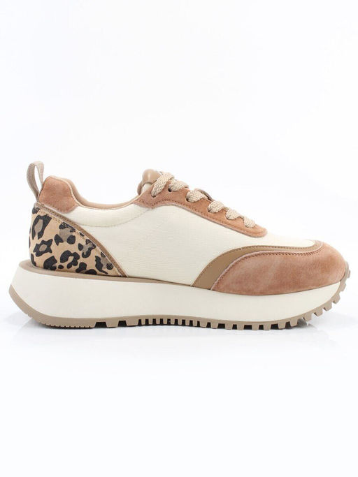 04-PDJ96-1 BEIGE/LT. BEIGE Кроссовки демисезонные женские (натуральная замша, натуральная кожа, текстиль)
