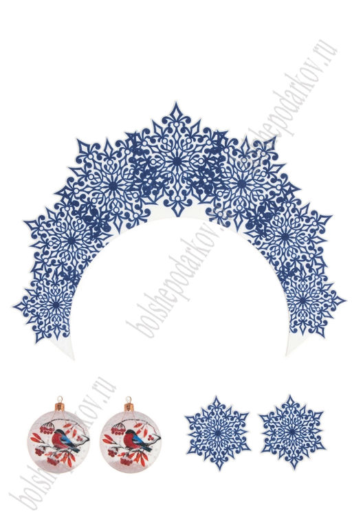 Лазерная вырубка из фетра "Кокошник" (2 шт) №7