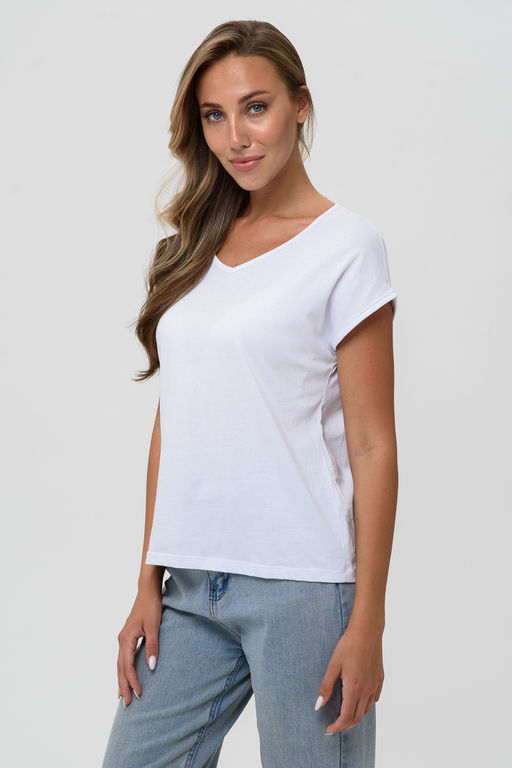 7158/1 однотон футболка женская