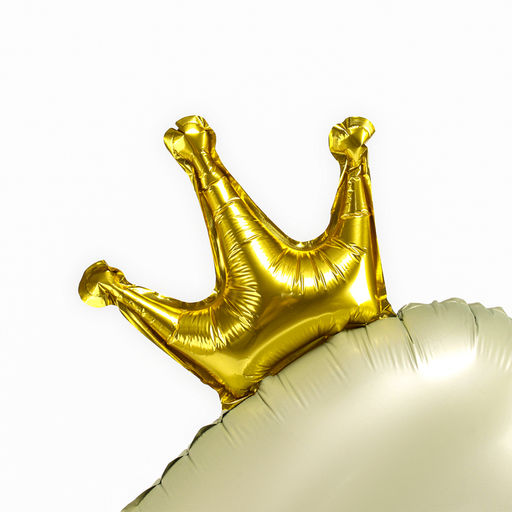 Воздушный шар фольгированный 42" «Цифра 6 с короной», на подставке