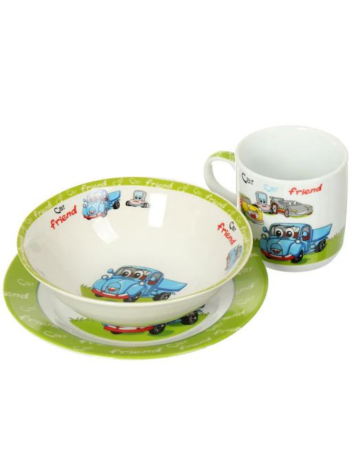 Набор 3пр Машины 2 (Синий грузовик) (тарелка 18см, салатник 15см, кружка 230мл) под/уп C425# (292092 - Daniks фото 9