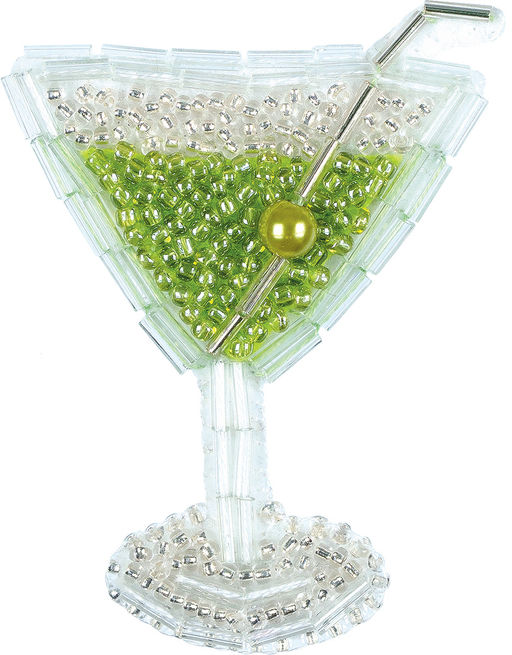 Klart набор для вышивания 10-032 Брошь. Мартини 4 х 7 см