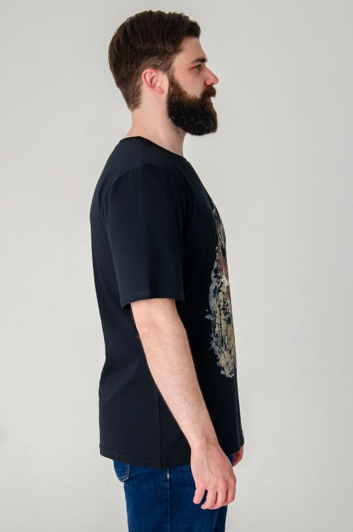 Арт. 614-145 Футболка мужская 50-60 (6 шт) Цвет:черный - Идеал фото 4