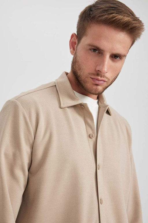 Рубашка стандартного кроя с длинным рукавом - Defacto фото 7