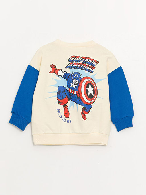 Bisiklet Yaka Uzun Kollu Marvel Bask?l? Erkek Bebek Sweatshirt - Waikiki фото 2