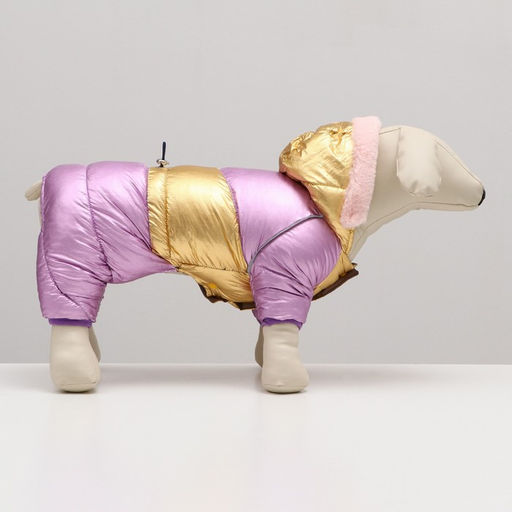 Комбинезон Блик с утяжкой, размер 10 (ДС 25 см, ОГ 34 см, ОШ 24 см), золото-лавандовый - Simaland фото 3