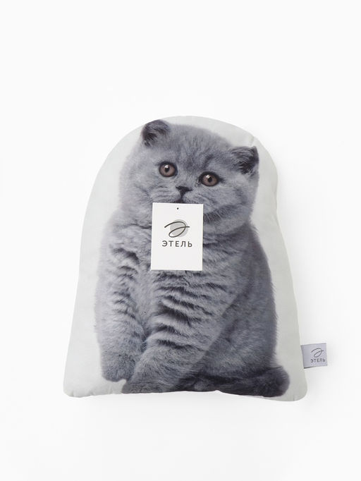 Подушка Этель Fluffy kitten, 40?33 см, 100% п/э, велюр  фото 5