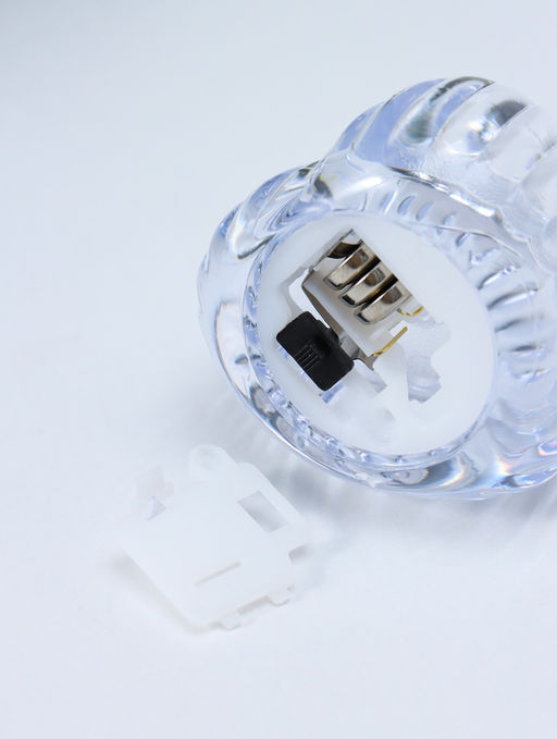 Цена за 2 шт. Светодиодная свеча LED - ночник RISALUX «Сердце в льдинке», 3×LR1130, прозрачный, 5.5×5.5×3.3 см