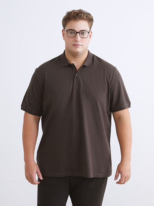 B?y?k Beden Polo Yaka Pike Erkek Ti??rt