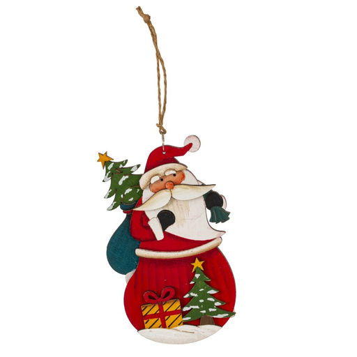 Изделие декоративное подвесное "Дед Мороз", L9 W0,5 H11,5 см, 4в.