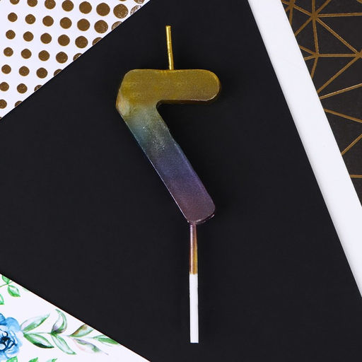 Свеча в торт 7, радужная - Страна карнавалия фото 4