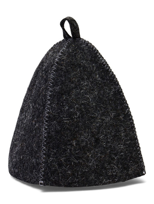 Шапка для бани с принтом "Цветочный триколор", серая