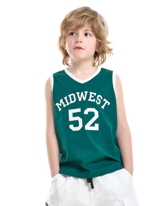 Футболка с принтом UD 7914 т.зеленый - Mini maxi фото 3