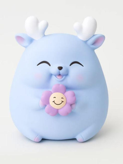 Копилка Flower deer, blue (15,5 см), пластик
