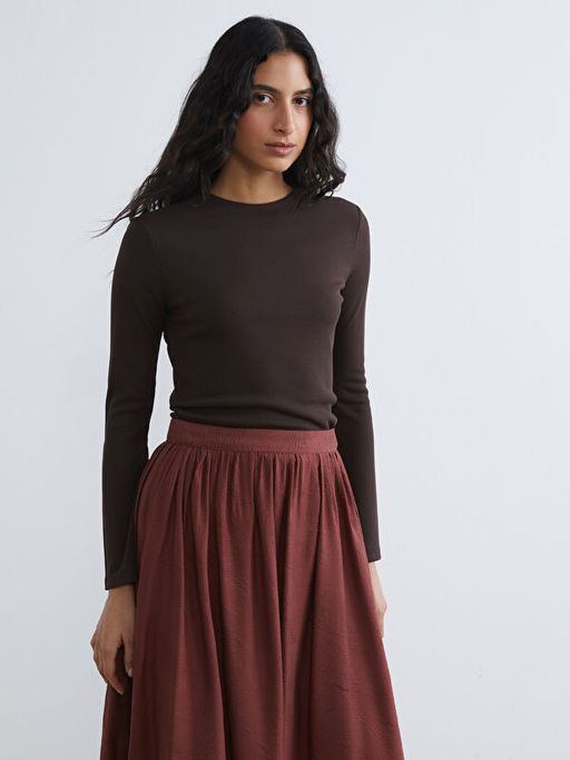 Bisiklet Yaka Fitilli Kad?n Body