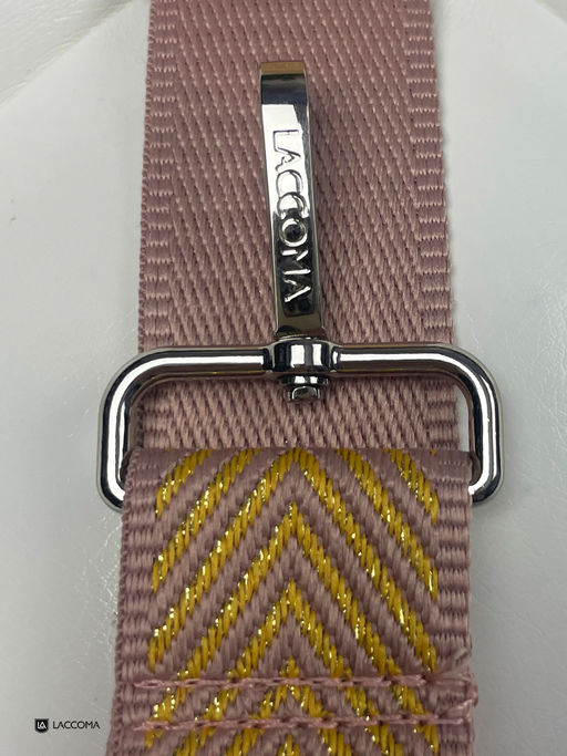 LACCOMA ремень 1000-елка-3,8-розов/золот полиэстр