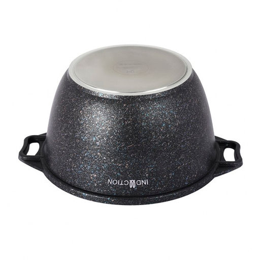 Кастрюля алюмин. 3л (стекл.крышка) (АП) "Granit ultra Induction" blue (кгги32а) (Кукмара)