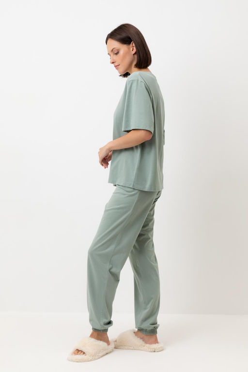 Е 20151/сухой зеленый пижама жен