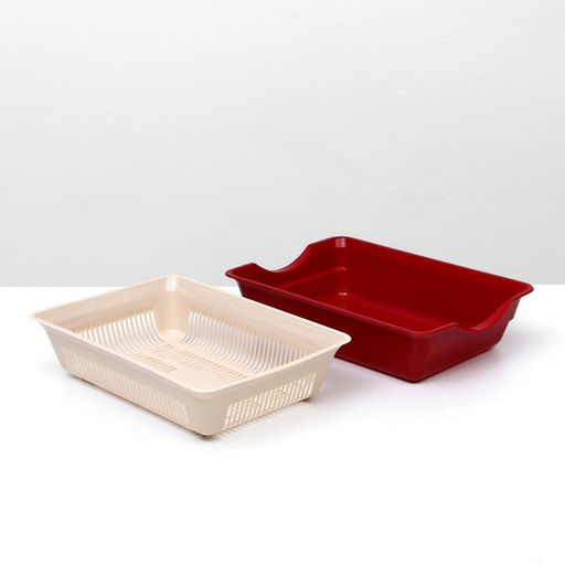 Туалет глубокий с сеткой 36 х 25 х 9 см, бежевый - Simaland фото 5