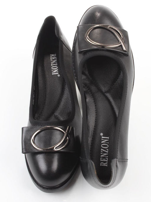 06-DYL74-1 BLACK Туфли женские (натуральная кожа)