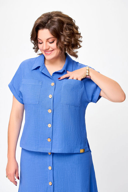 Блуза Swallow 803.2 черный+серебряный узор фото 550