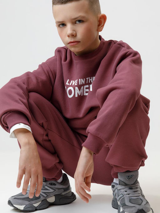 КР 302802/коричневый 1614 к634 джемпер (свитшот) для мал