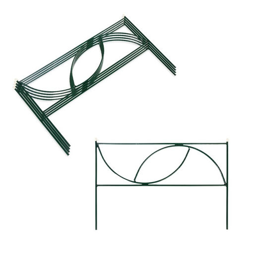 Ограждение декоративное, 45×335 см, 5 секций, металл, «Долька»