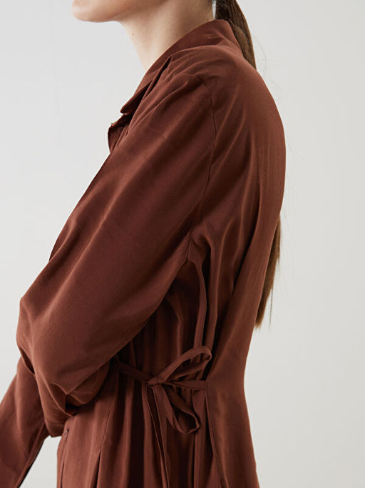 Modal Kar???ml? G?mlek Elbise