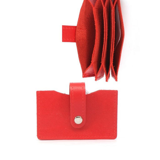 Обложка пропуск/карточка/проездной Croco-фк-1008 натуральная кожа алый орфей (206) 255745