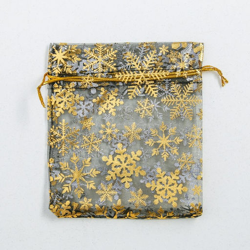 Цена за 20 шт. Мешочек подарочный органза С Новым годом!, 10 12 см +/- 1.5 см - Дарите счастье фото 2