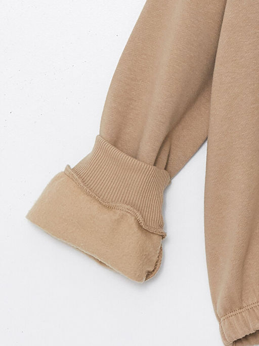 Kap??onlu Bask?l? Uzun Kollu K?z ?ocuk Sweatshirt - Waikiki фото 3