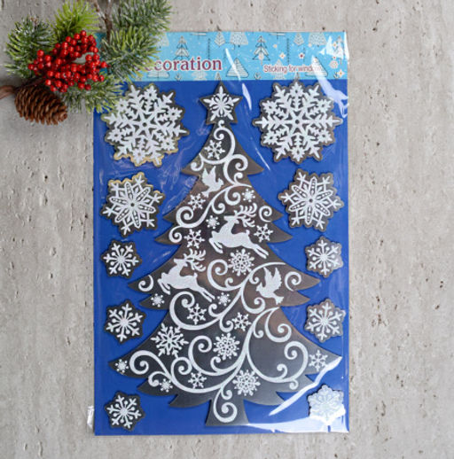 Наклейка новогодняя 48х24 Новый год / 610-288 /уп 12/300/ (Дед Мороз ) - Галеонтрейд фото 5