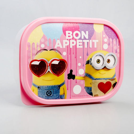 Цена за 2 шт. Ланч-бокс детский прямоугольный, 500 мл, Bon appetit, Гадкий Я