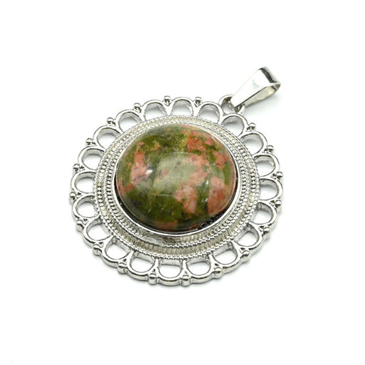 Подвеска из унакита круг 35мм