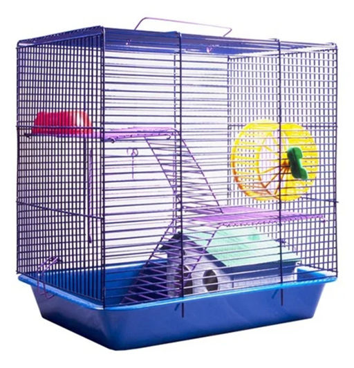 Клетка д/джунгариков ВАКА Крепыш-3 с домиком, миской и колесом, 300*220*320см