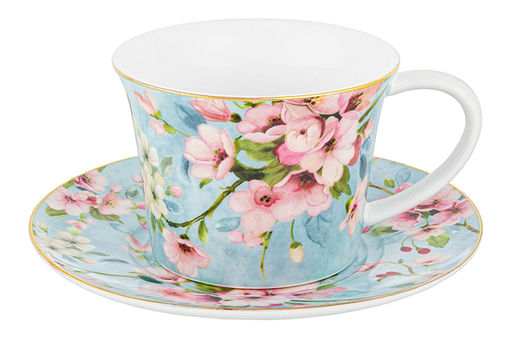 Чайн. наб. 12 пр. 270 мл Яблоневый цвет на голубом NEW BONE CHINA - Elan gallery фото 4