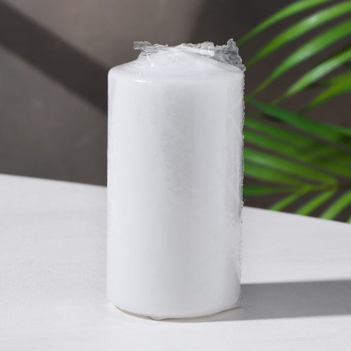 Свеча - цилиндр «Классическая», белая, 5×10 см